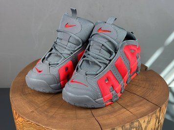 Кросівки Nike Air More Uptempo Grey Red 1441 1441 фото