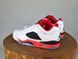 Кросівки Jordan 5 Retro Low Fire Red White 0418 0418 фото 6