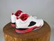 Кросівки Jordan 5 Retro Low Fire Red White 0418 0418 фото 3