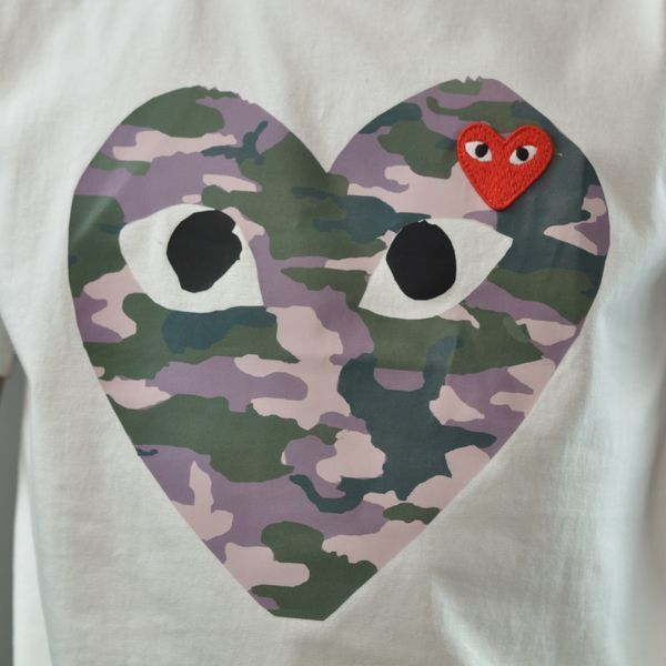 Футболка Comme des Garsons PLAY/хакі/ білий 0786 0786 фото