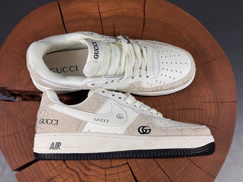 Кросівки Nike Air Force 1 Low x Gucci White Grey 1522 1522 фото