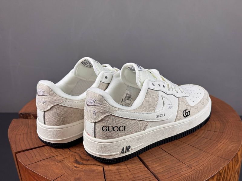 Кросівки Nike Air Force 1 Low x Gucci White Grey 1522 1522 фото