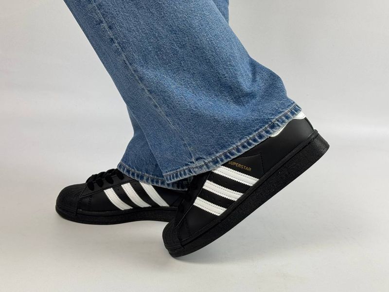 Кросівки Adidas SUPERSTAR Black (кільце) 0302 0302 фото