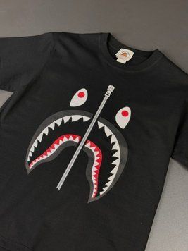 Футболка Bape Shark Black Red 1566 1566 фото