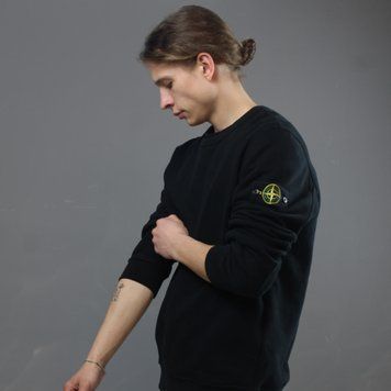 Світшот Stone Island чорний 0292 0292 фото