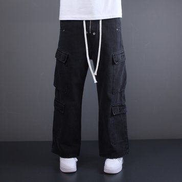 Джинси Rick Owens Cargo чорний 0988 0988 фото
