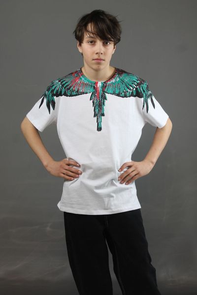 Футболка Marcelo Burlon /зелене/ білий 0634 0634 фото