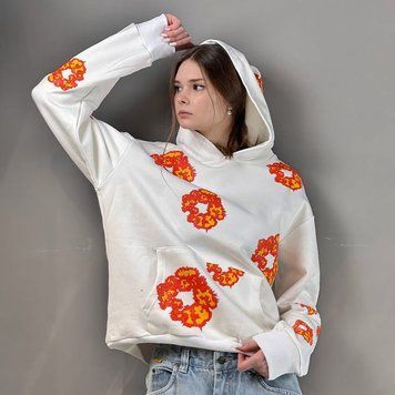 Худі Denim Tears Off White білий 0523 0523 фото
