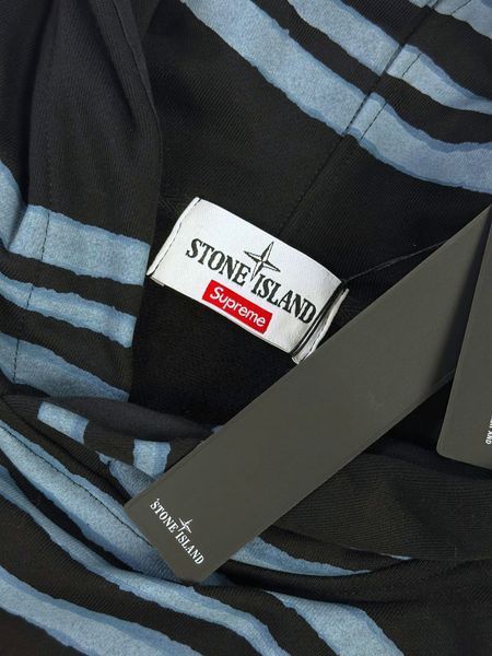 Худі Stone Island x Supreme Black Blue 1523 1523 фото
