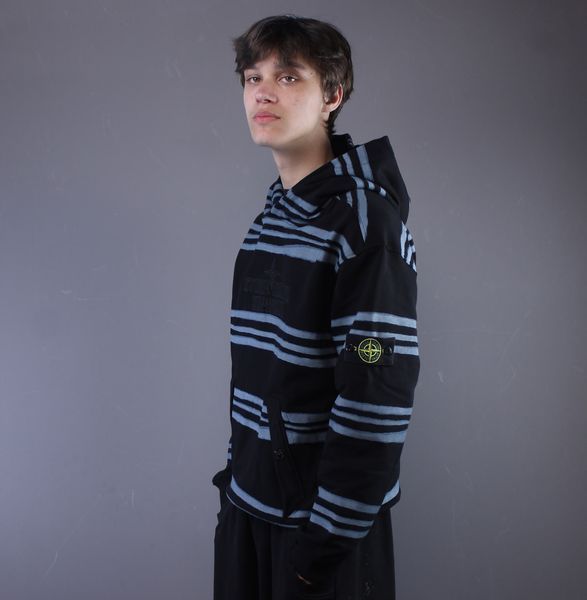 Худі Stone Island x Supreme Black Blue 1523 1523 фото