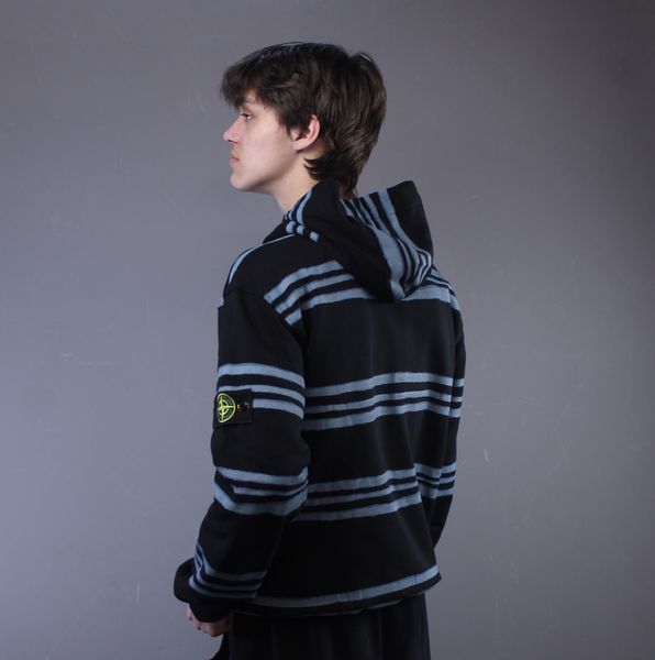 Худі Stone Island x Supreme Black Blue 1523 1523 фото