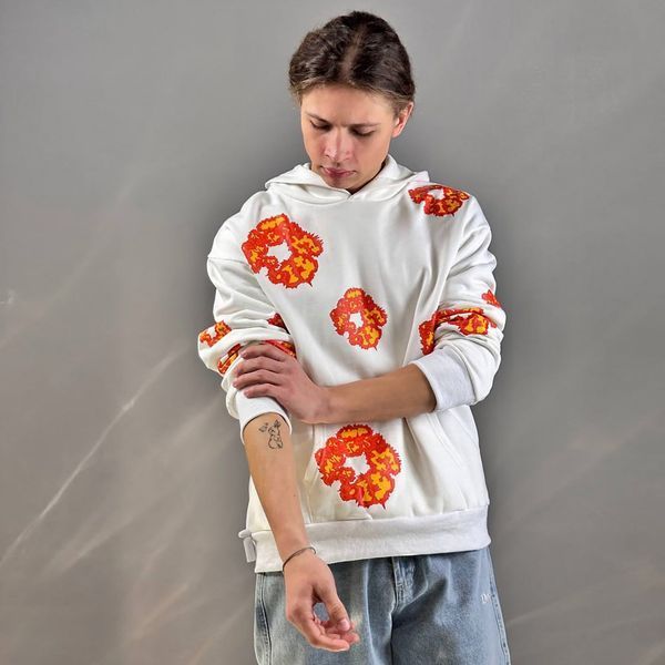 Худі Denim Tears Off White білий 0523 0523 фото
