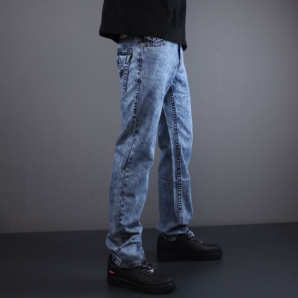 Джинси True Religion біле лого сині 1117 1117 фото