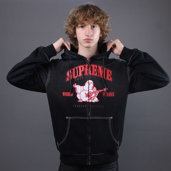 Зіп True Religion x Supreme black/red 1149 1149 фото