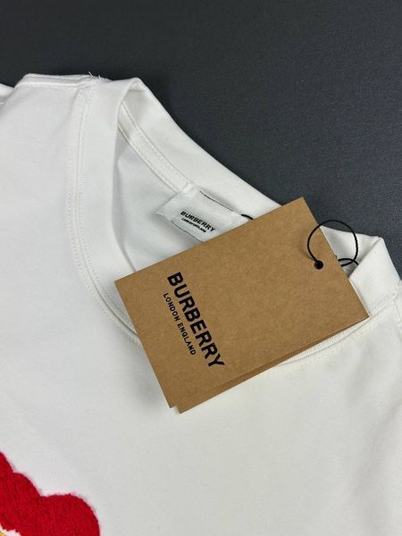 Футболка Burberry White Red 1722 1722 фото