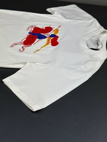 Футболка Burberry White Red 1722 1722 фото